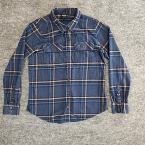 Patagonia Fjord Flannel Shirt Womens Medium Blue Plaid Organic Cotton‎ Button Up